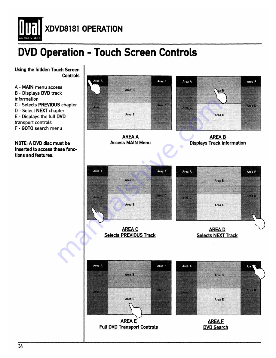 Dual XDVD8181 Скачать руководство пользователя страница 34