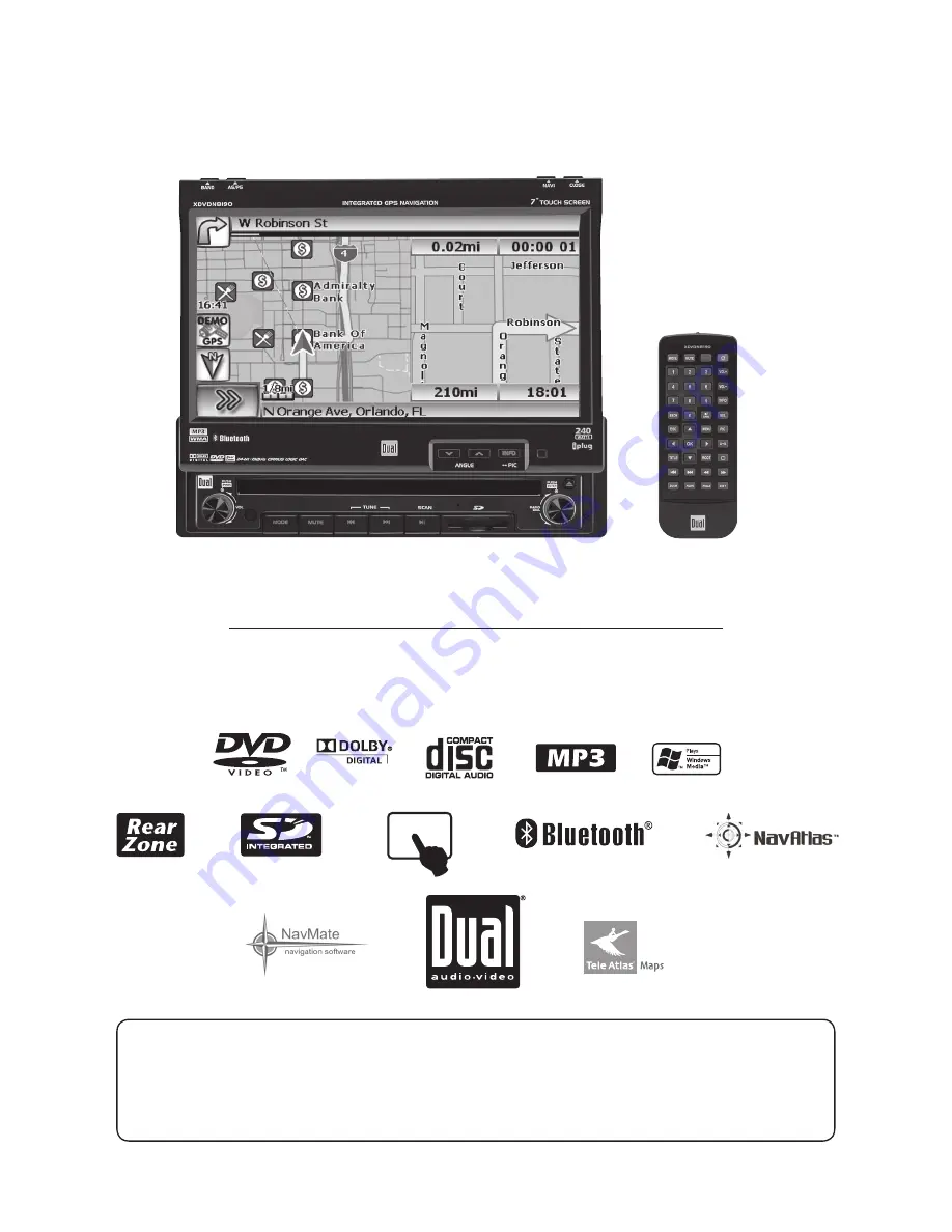 Dual XDVDN8190N Скачать руководство пользователя страница 1