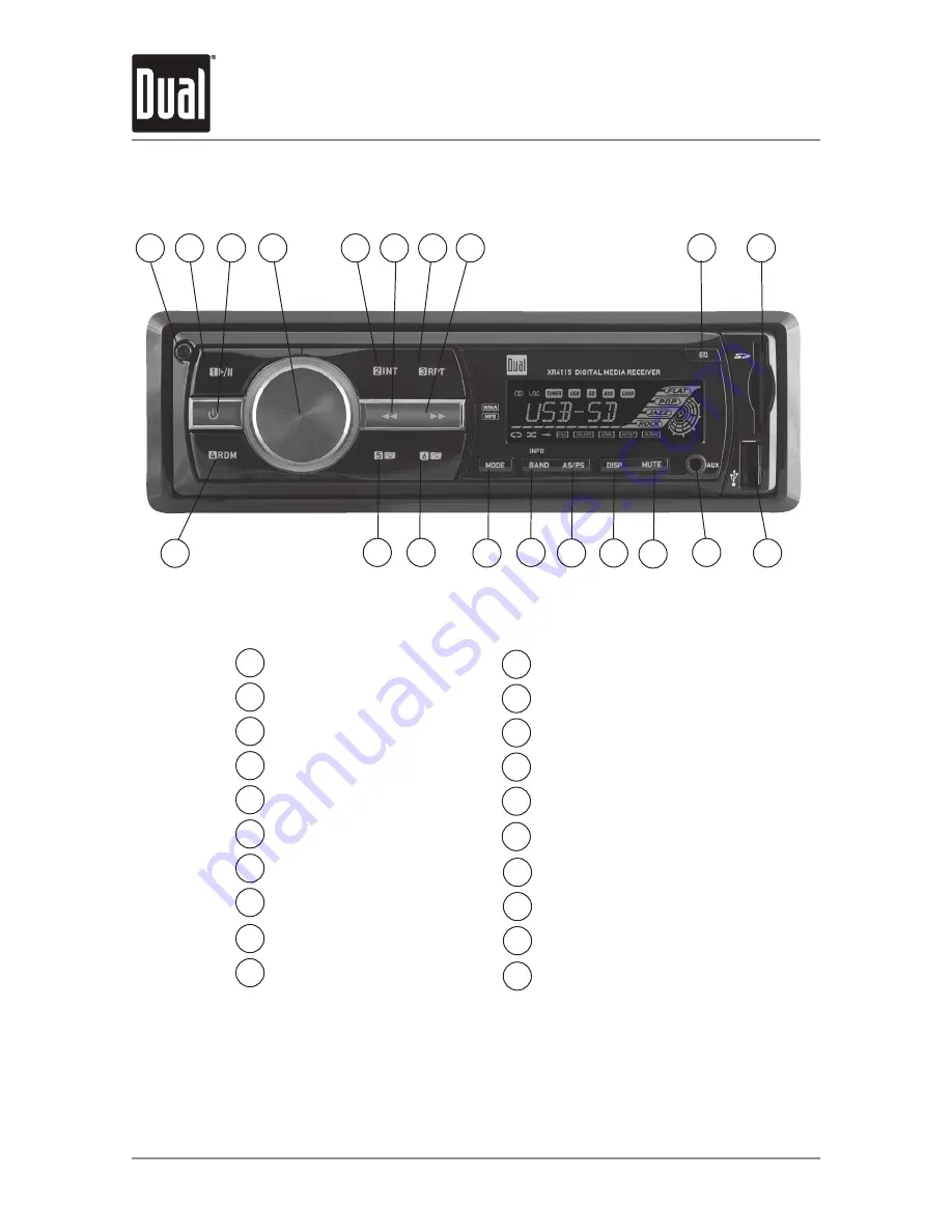 Dual XR4115 Скачать руководство пользователя страница 4