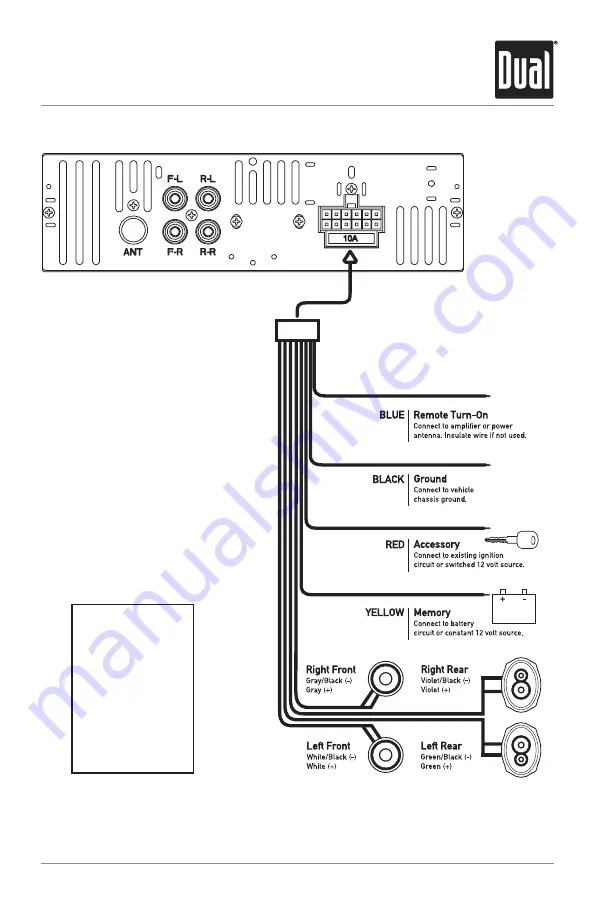 Dual XRM49BT Installation & Owner'S Manual Download Page 3