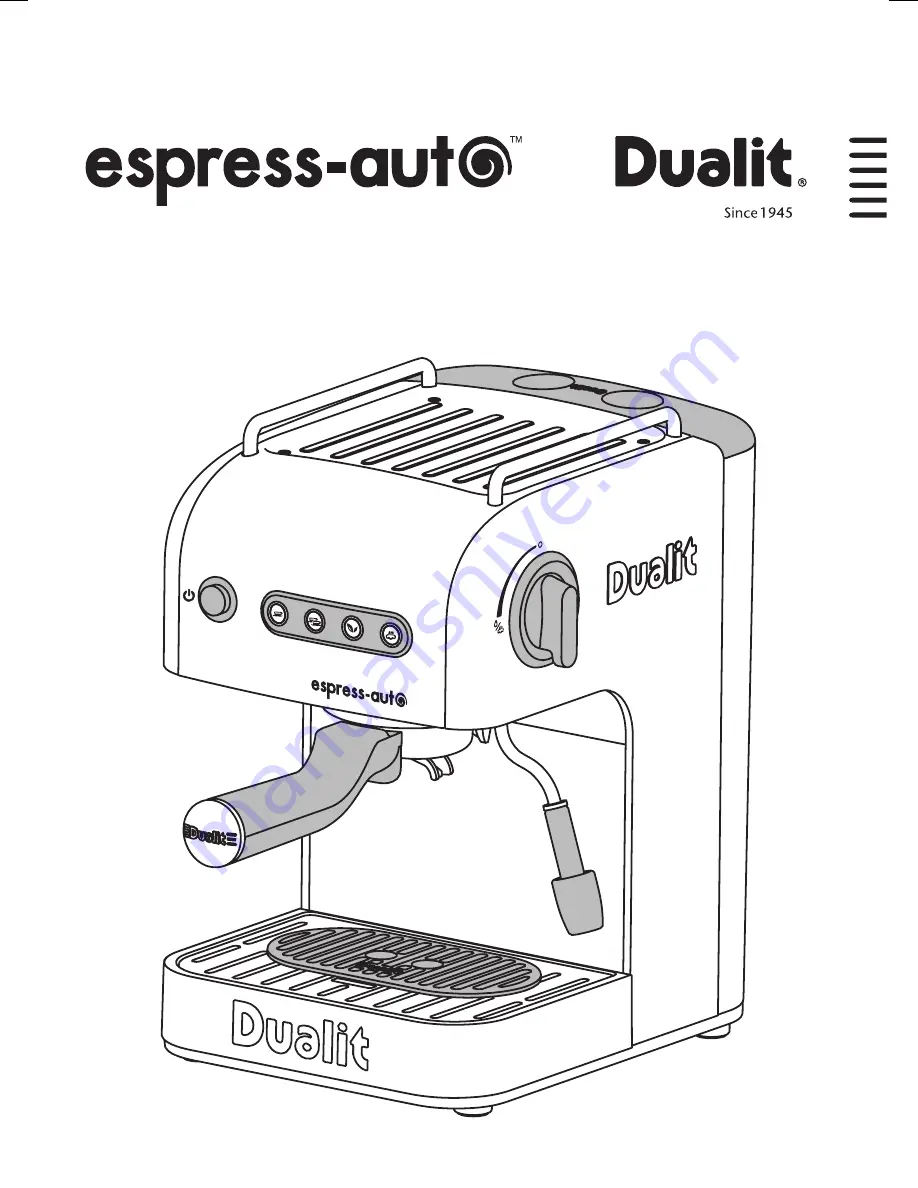 Dualit espress-auto Скачать руководство пользователя страница 1