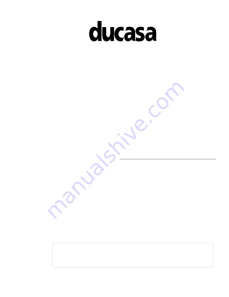 Ducasa MULTI INV 363 E Instruction Manual Download Page 1