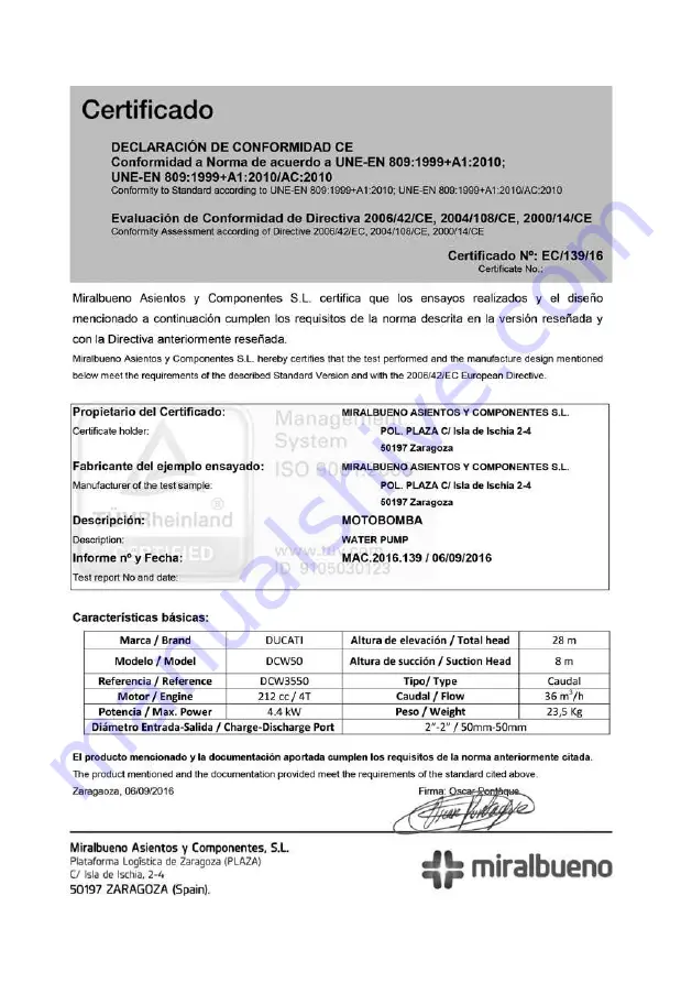 Ducati DCH50 Owner'S Manual Download Page 52