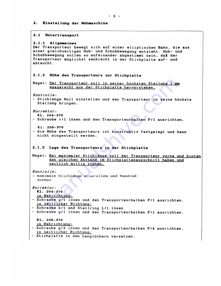 Duerkopp Adler 204-370 Instructions For Service Manual Download Page 6