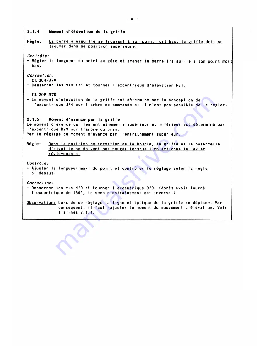 Duerkopp Adler 204-370 Instructions For Service Manual Download Page 33