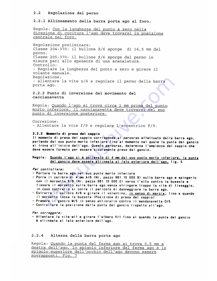 Duerkopp Adler 204-370 Instructions For Service Manual Download Page 60