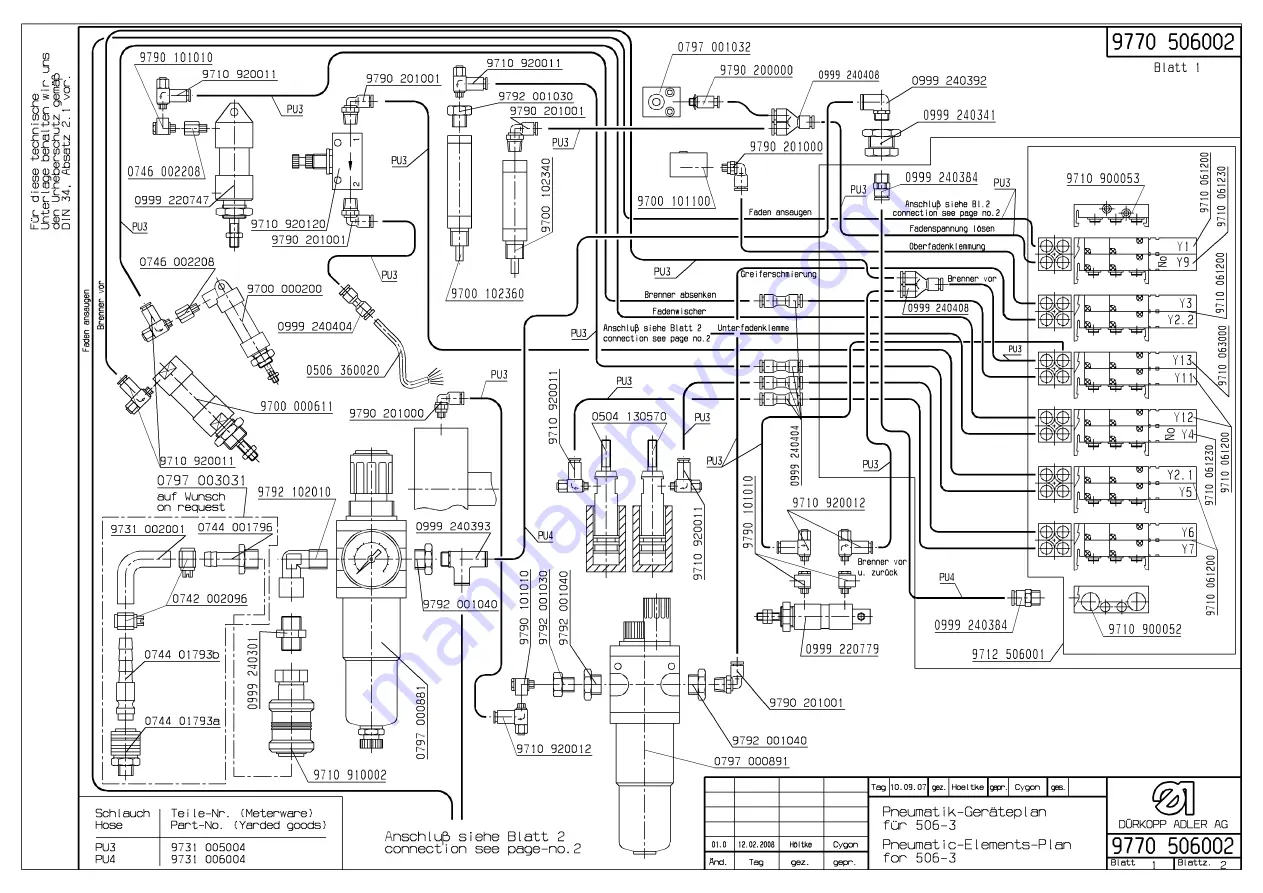 Duerkopp Adler 506-3 Parts List Download Page 77