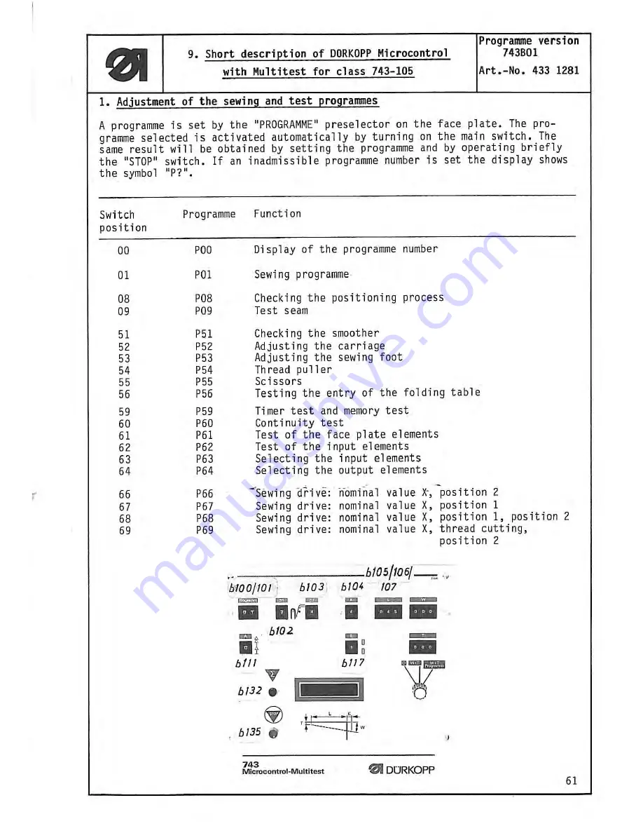 Duerkopp Adler 743-105 s Safety Instructions Download Page 61