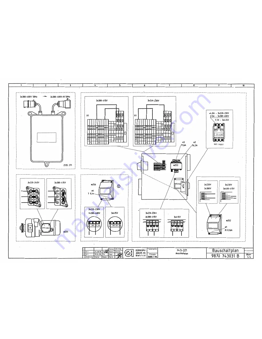 Duerkopp Adler 743-221 Parts List Download Page 69