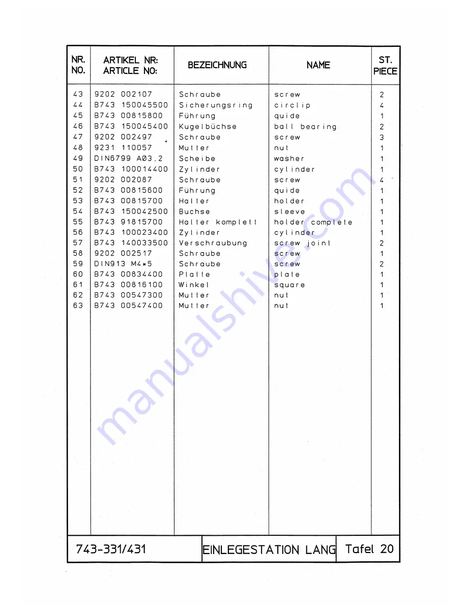 Duerkopp Adler 743-331 Spare Parts Download Page 50