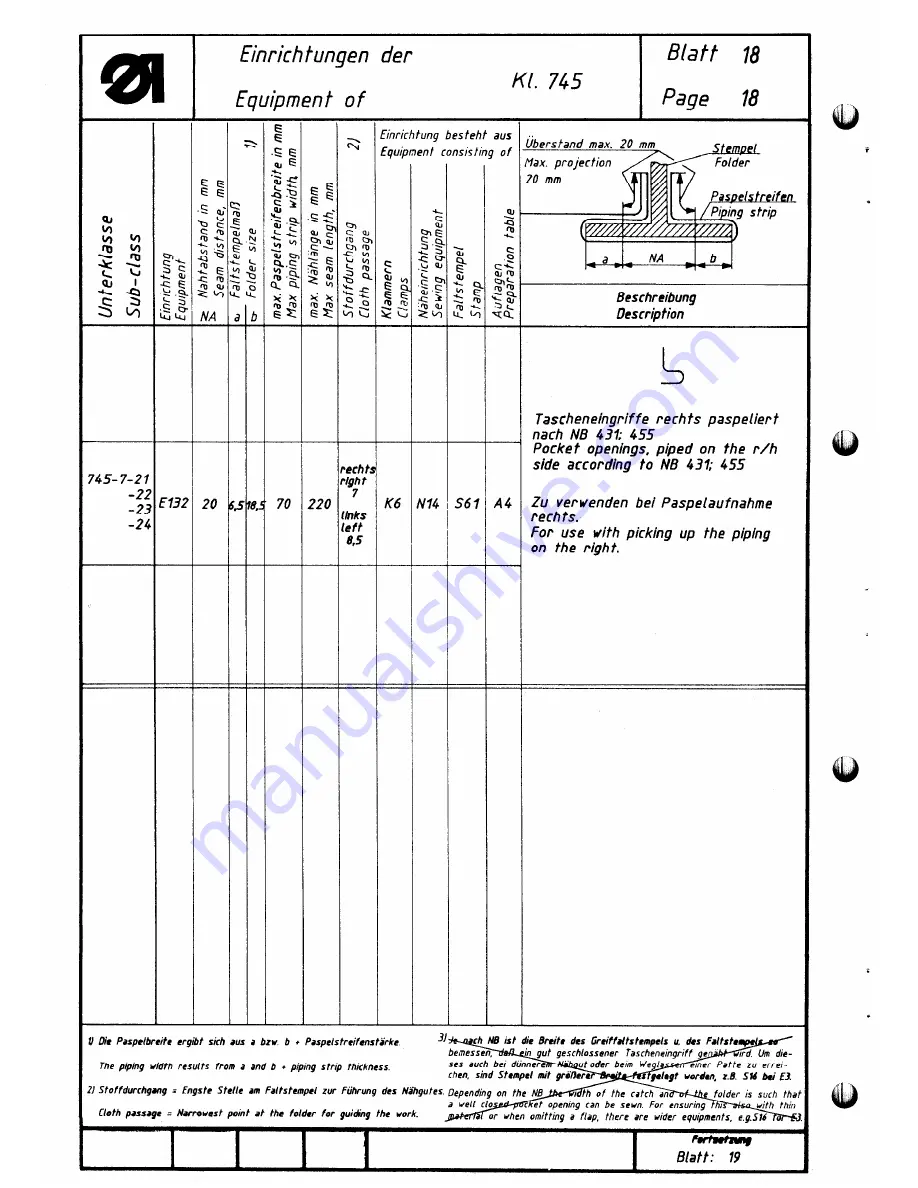 Duerkopp Adler 745-7 Spare Parts Download Page 199