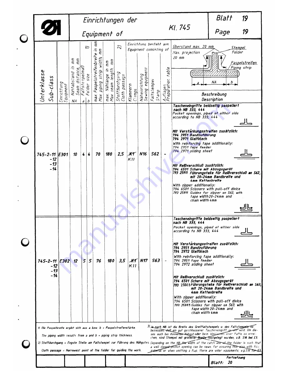 Duerkopp Adler 745-7 Spare Parts Download Page 200