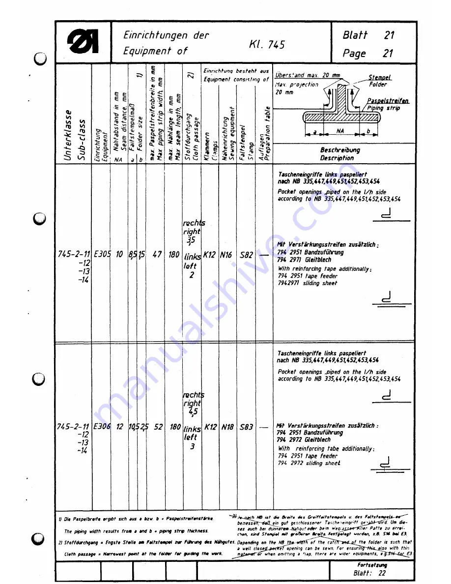 Duerkopp Adler 745-7 Spare Parts Download Page 202