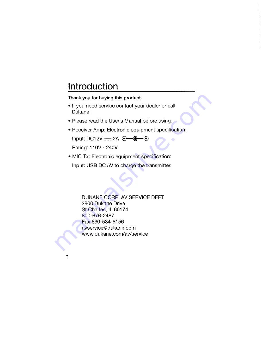 Dukane iHear WMIC2 User Manual Download Page 3