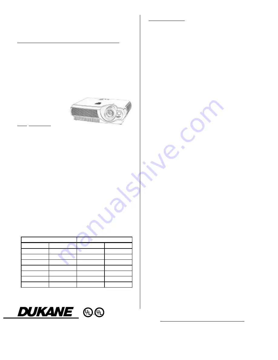 Dukane ImagePro 8044 Specification Sheet Download Page 2