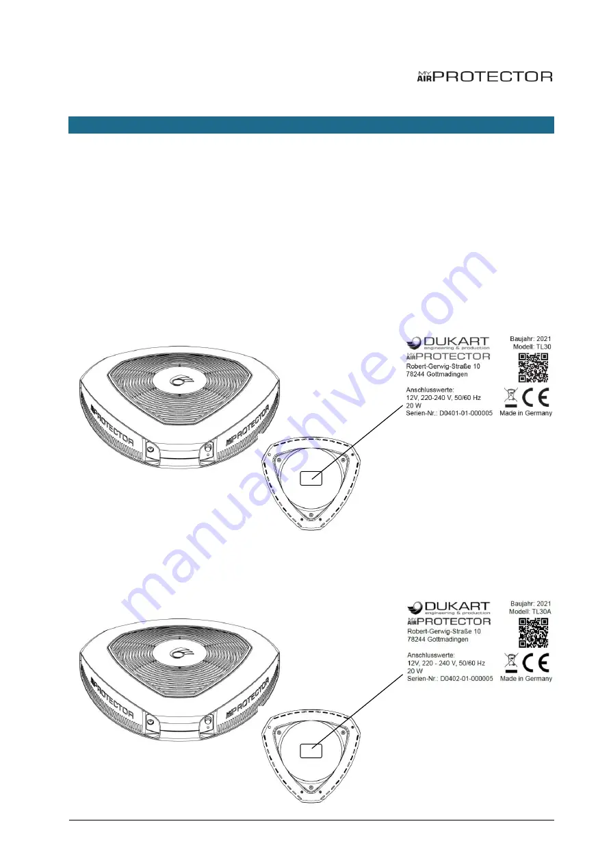 DUKART My Air Protector Travelmap TL 30 Instruction Manual Download Page 15