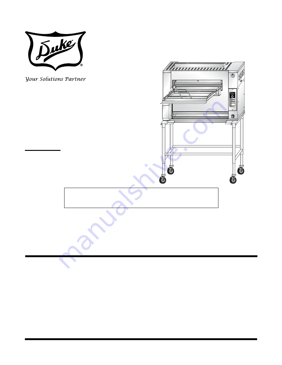 Duke FBB-XY-230-AAB Service Manual Download Page 1