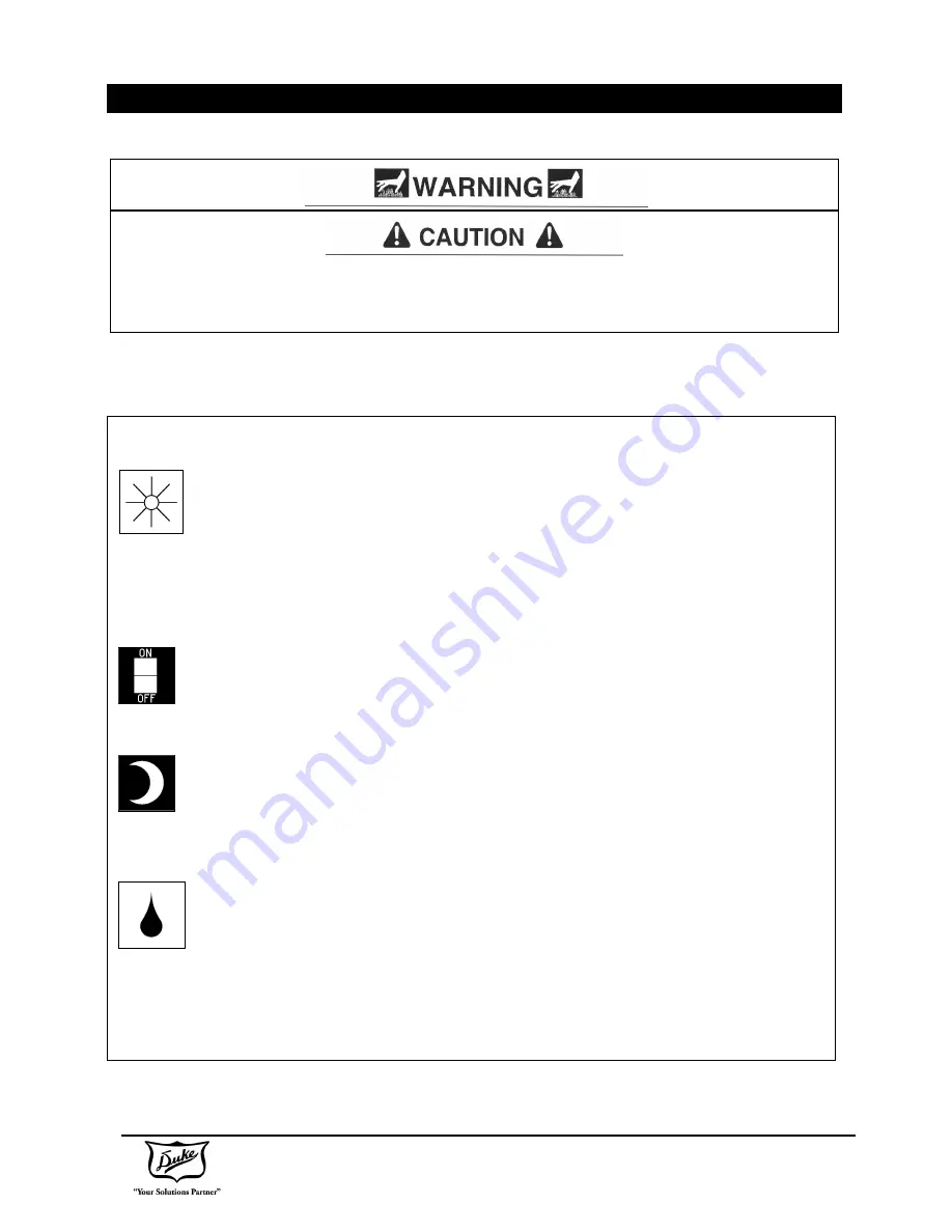 Duke FWM34-22 SERIES Owner'S Manual Download Page 19