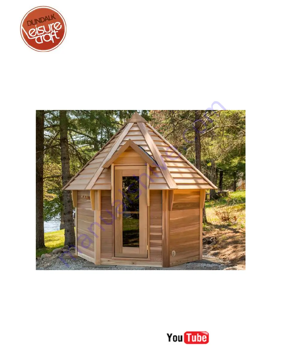 Dundalk LeisureCraft Kota Sauna Assembly Instructions Manual Download Page 1