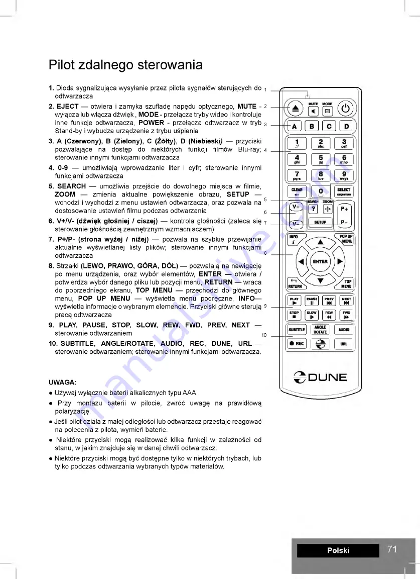 Dune HD Smart B1 Quick Start Manual Download Page 71