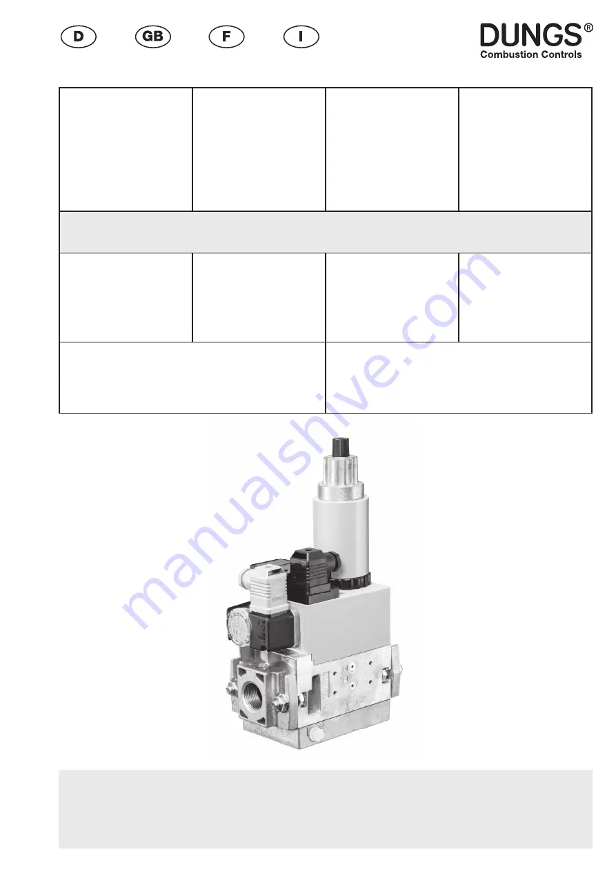 Dungs GasMultiBloc MB-ZRD B01 Series Скачать руководство пользователя страница 1