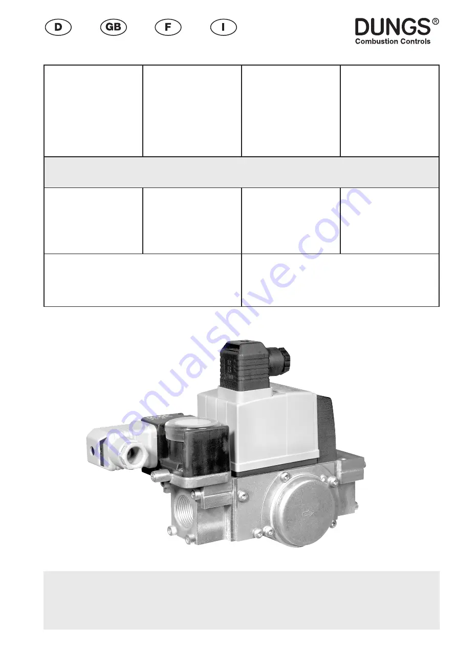 Dungs GasMultiBloc MBC-120 Series Скачать руководство пользователя страница 1