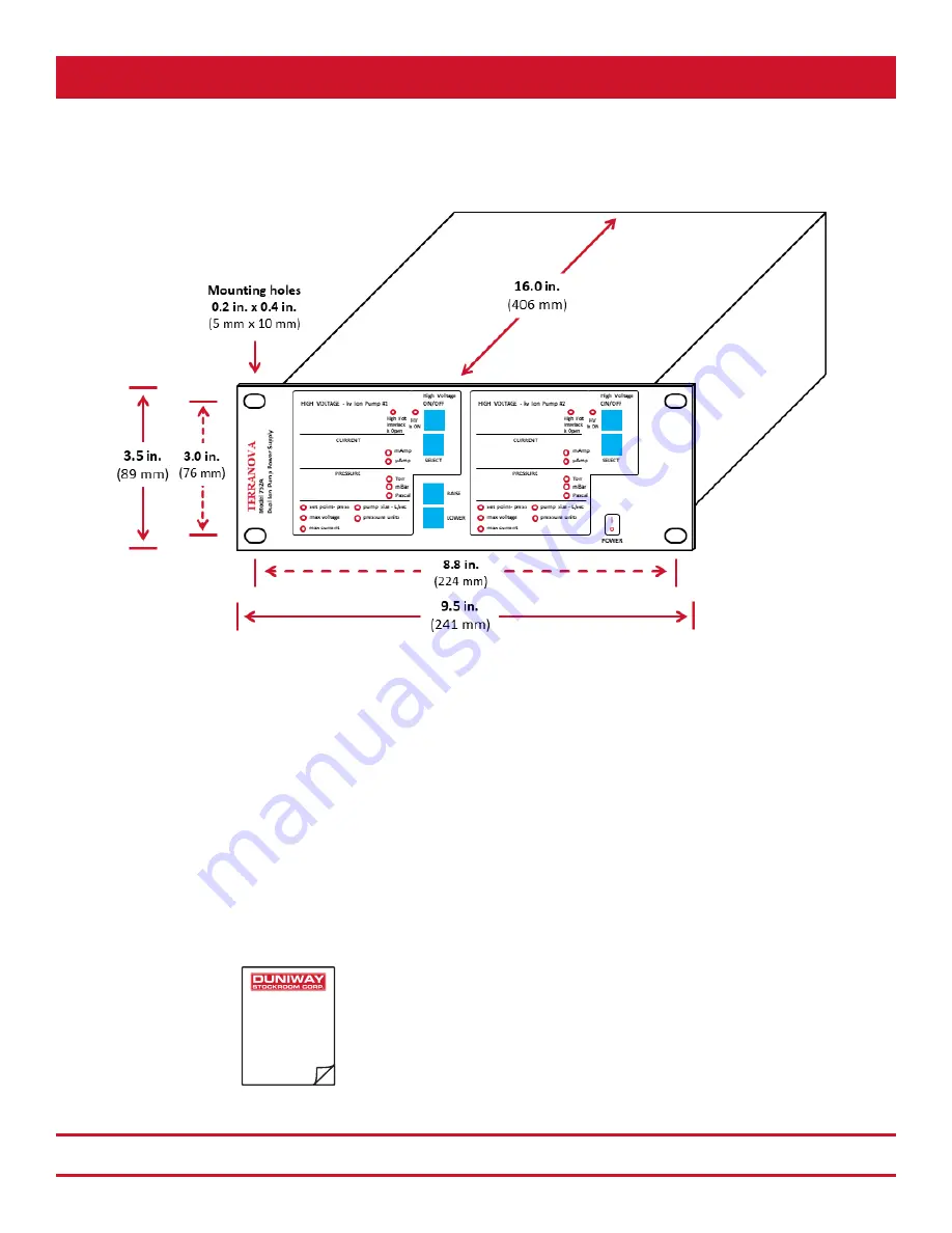 DUNIWAY Stockroom T-752A-F110 Скачать руководство пользователя страница 12