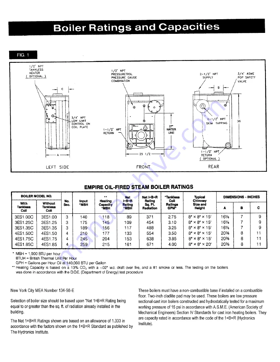 Dunkirk 3ES1 00C Installation & Operation Manual Download Page 2