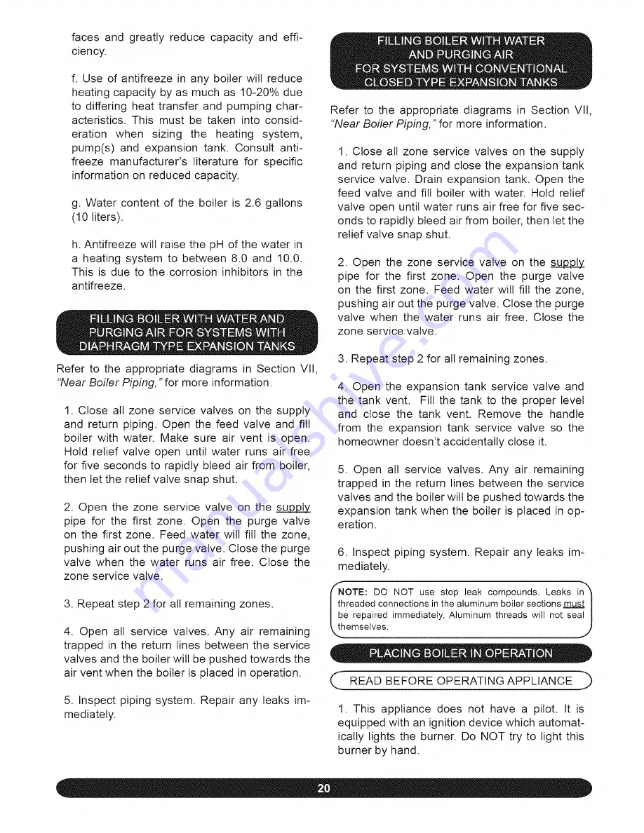 Dunkirk Q90 125 Installation Manual And Operating Instructions Download Page 20