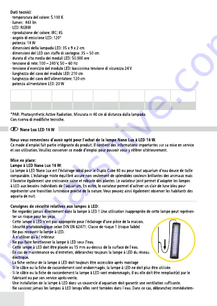 Dupla Nano Lux LED 18W Instructions For Use Manual Download Page 10