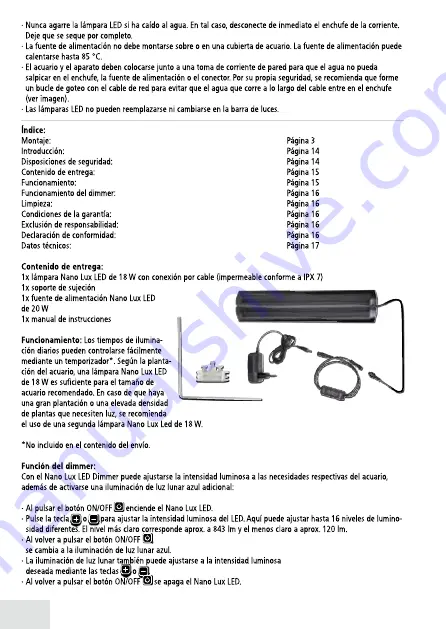 Dupla Nano Lux LED 18W Instructions For Use Manual Download Page 16