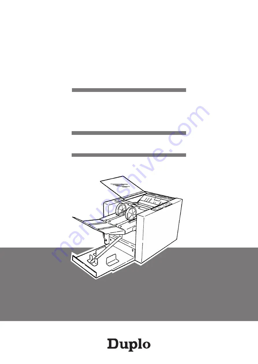 Duplo DBM-100 Instruction Manual Download Page 1