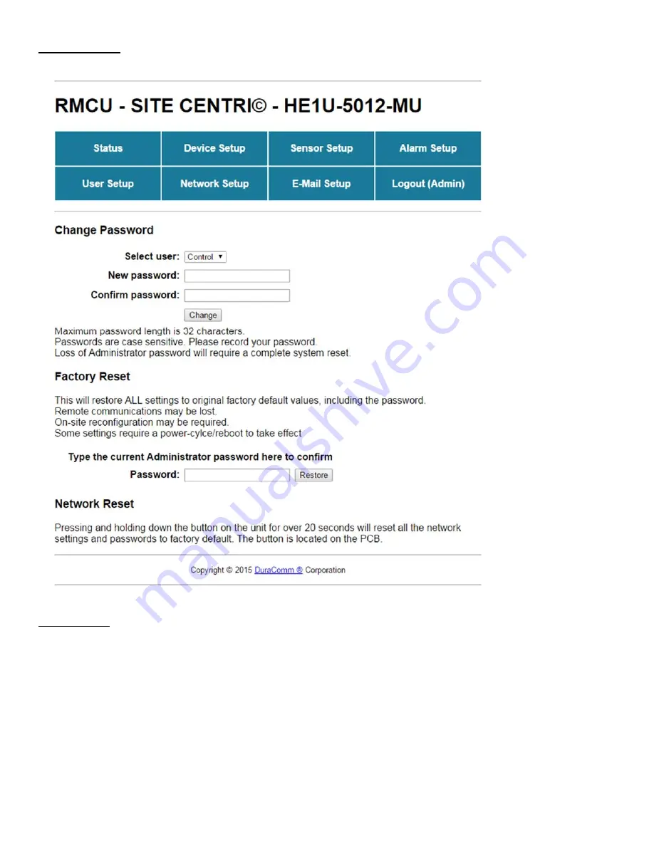 DuraComm HE1U-5012-MU Owner'S Manual Download Page 16