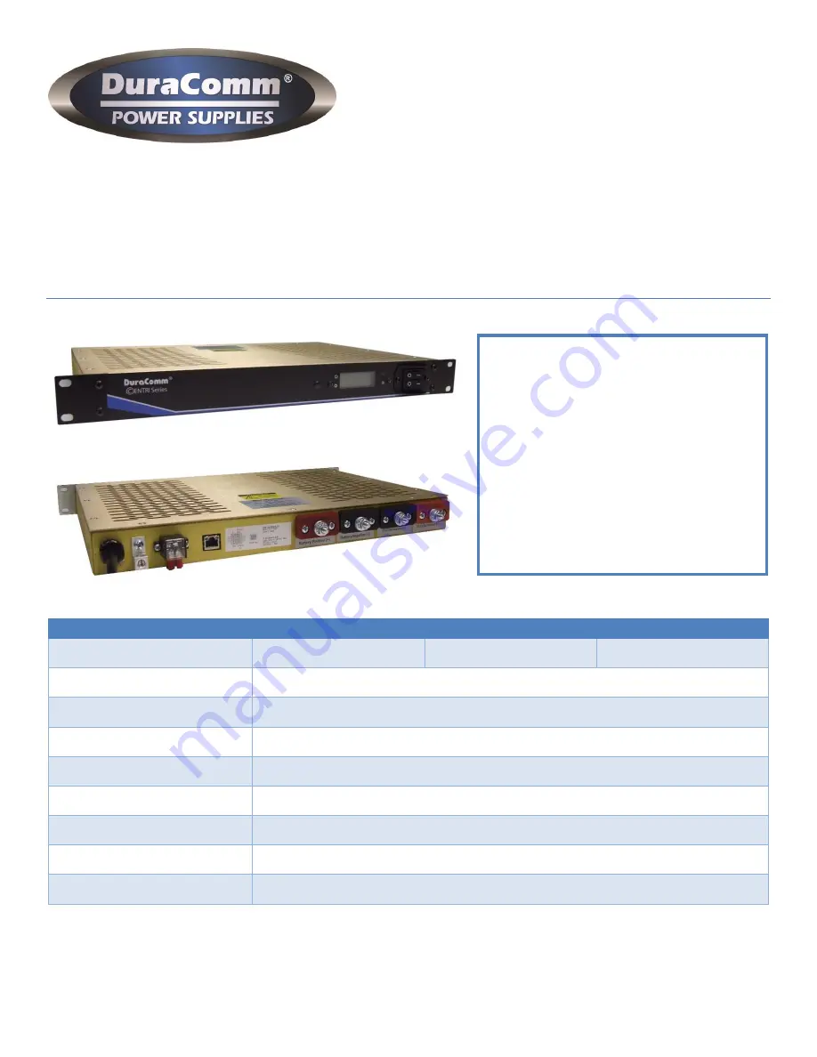 DuraComm HE1U Series Manual Download Page 1