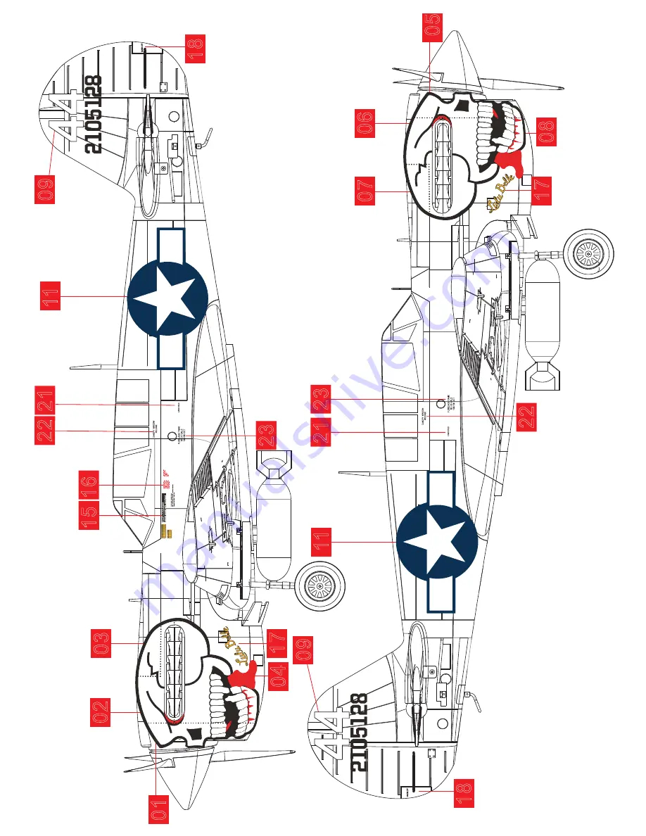 Durafly Curtiss P-40N Instruction Manual Download Page 23