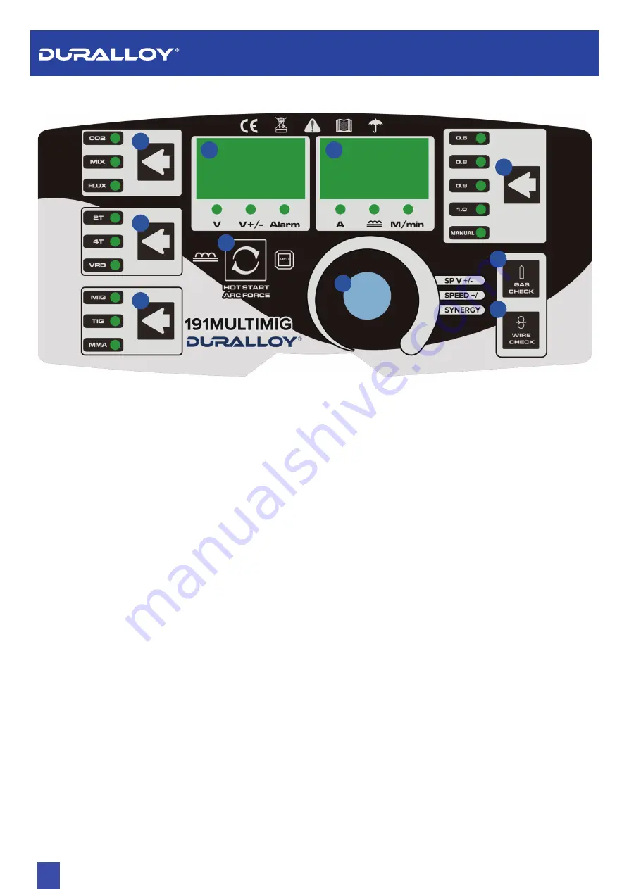 Duralloy 171 MULTIMIG Owner'S Manual Download Page 8