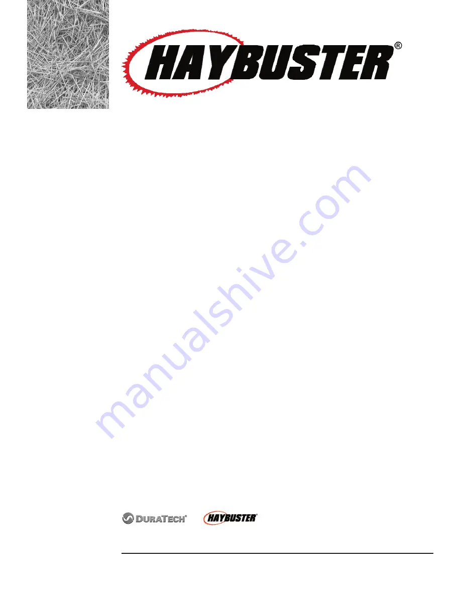 Duratech HAYBUSTER 107C DRILL Operating Instructions And Parts Manual Download Page 3