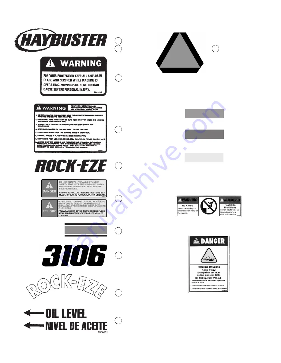 Duratech Haybuster 3106 ROCK-EZE Operating Instructions And Parts List Manual Download Page 80