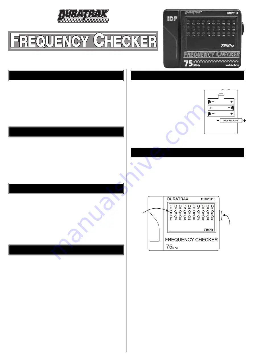 Duratrax DTXP3110 Instructions Download Page 1