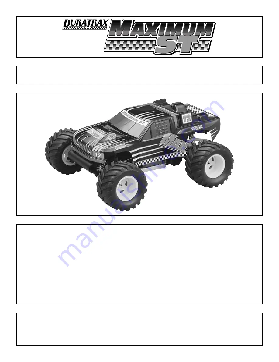 Duratrax Maximum ST Скачать руководство пользователя страница 1