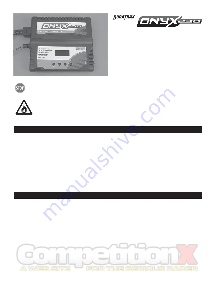 Duratrax Onyx 230 Manual Download Page 1