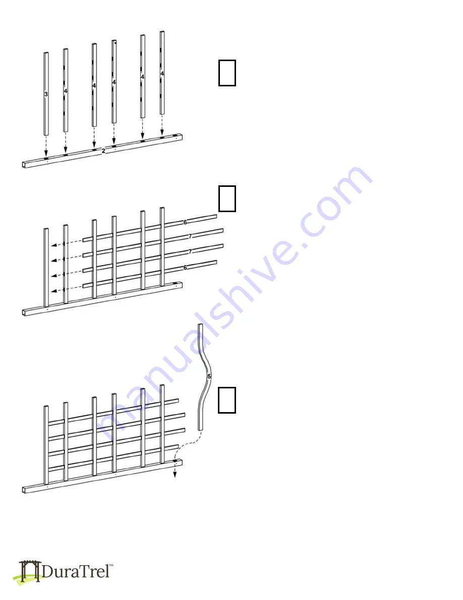 DuraTrel Melrose Trellis 11191 Assembly Instruction Manual Download Page 3