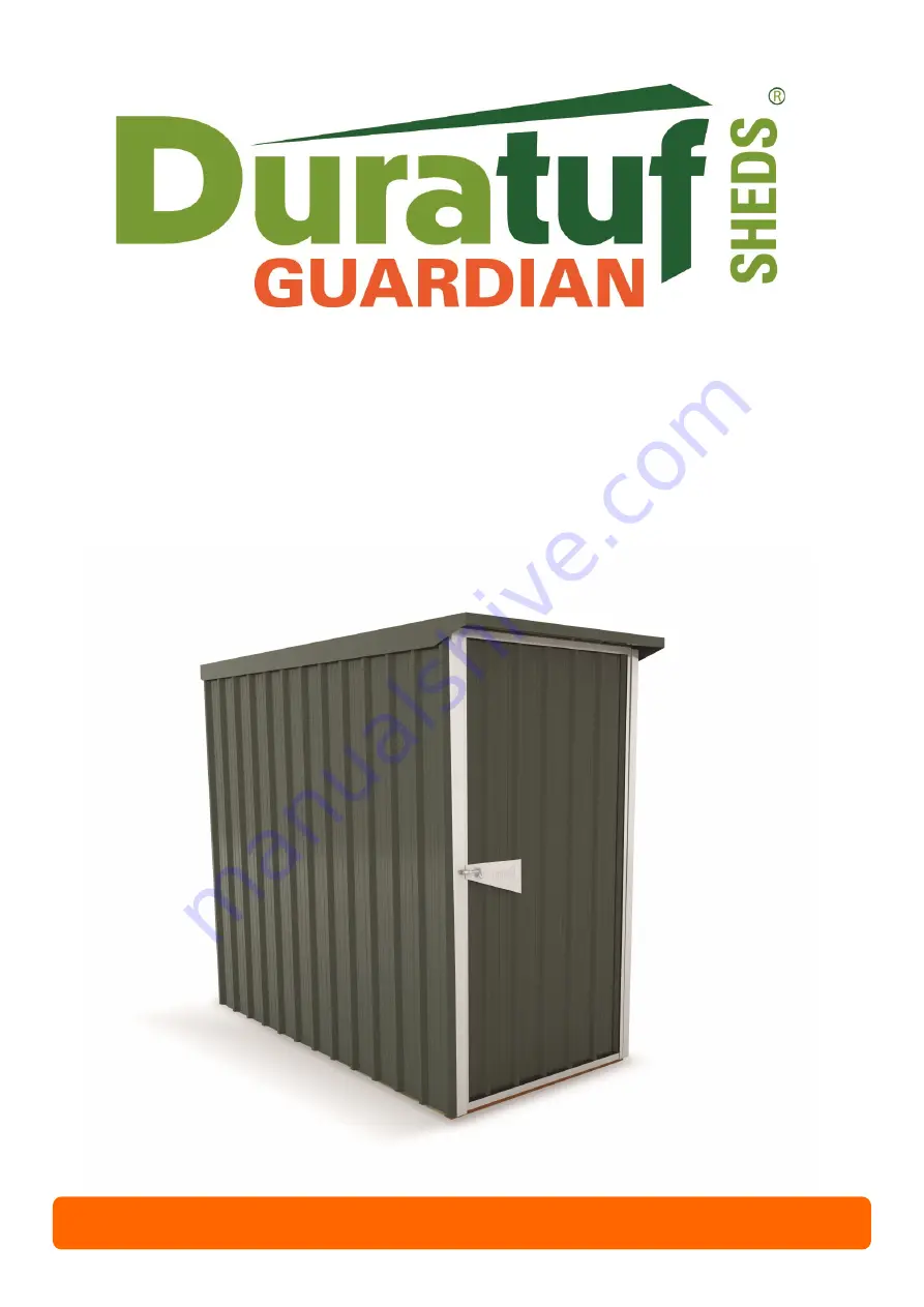 Duratuf GUARDIAN SHED GL37 Assembly Instructions Manual Download Page 1