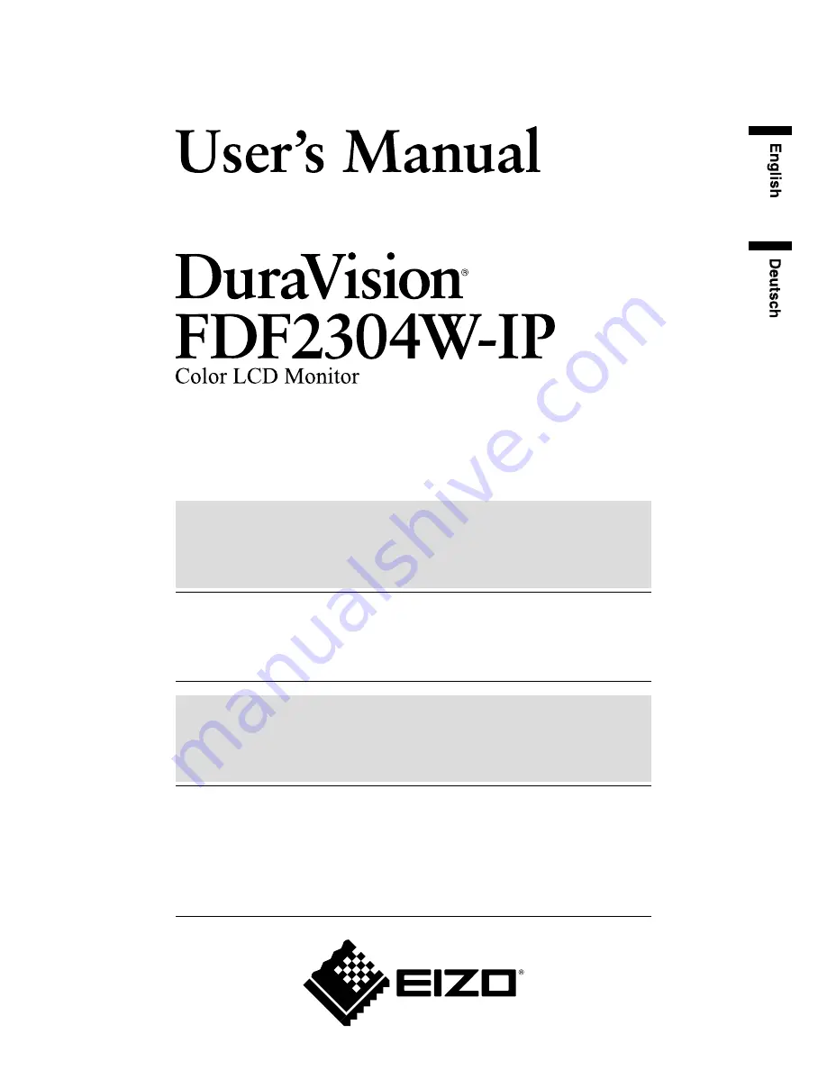 DuraVision FDF2304W-IP User Manual Download Page 1