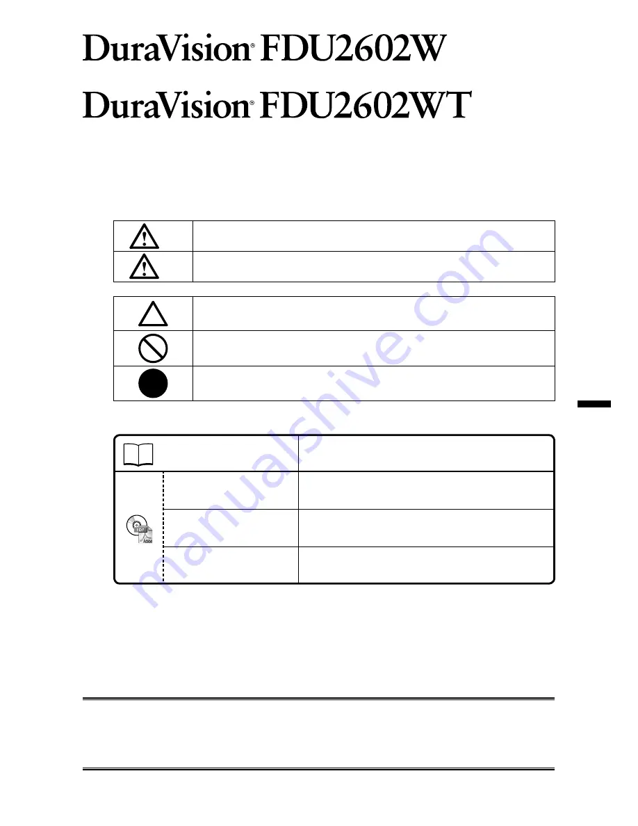 DuraVision FDU2602W Setup Manual Download Page 81