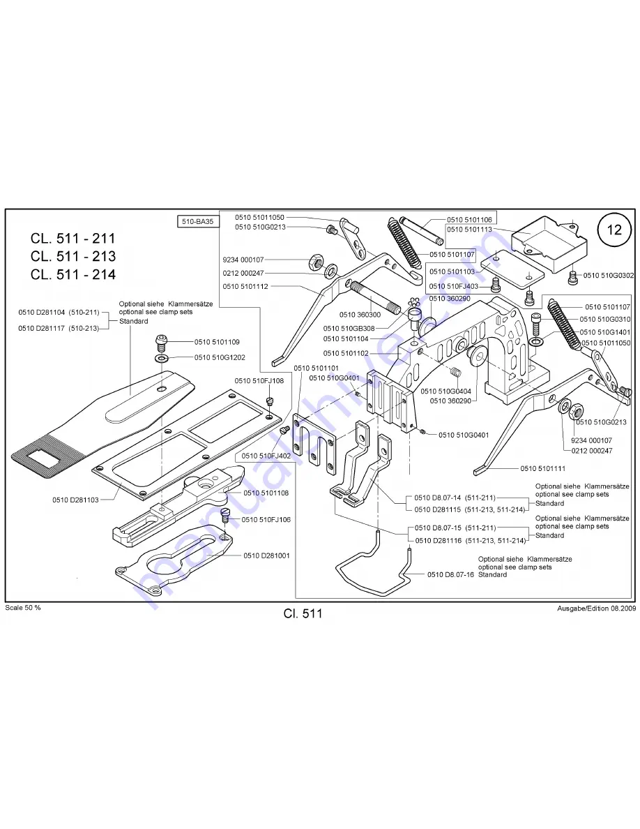 DURKOPP ADLER 511 - Parts List Download Page 18