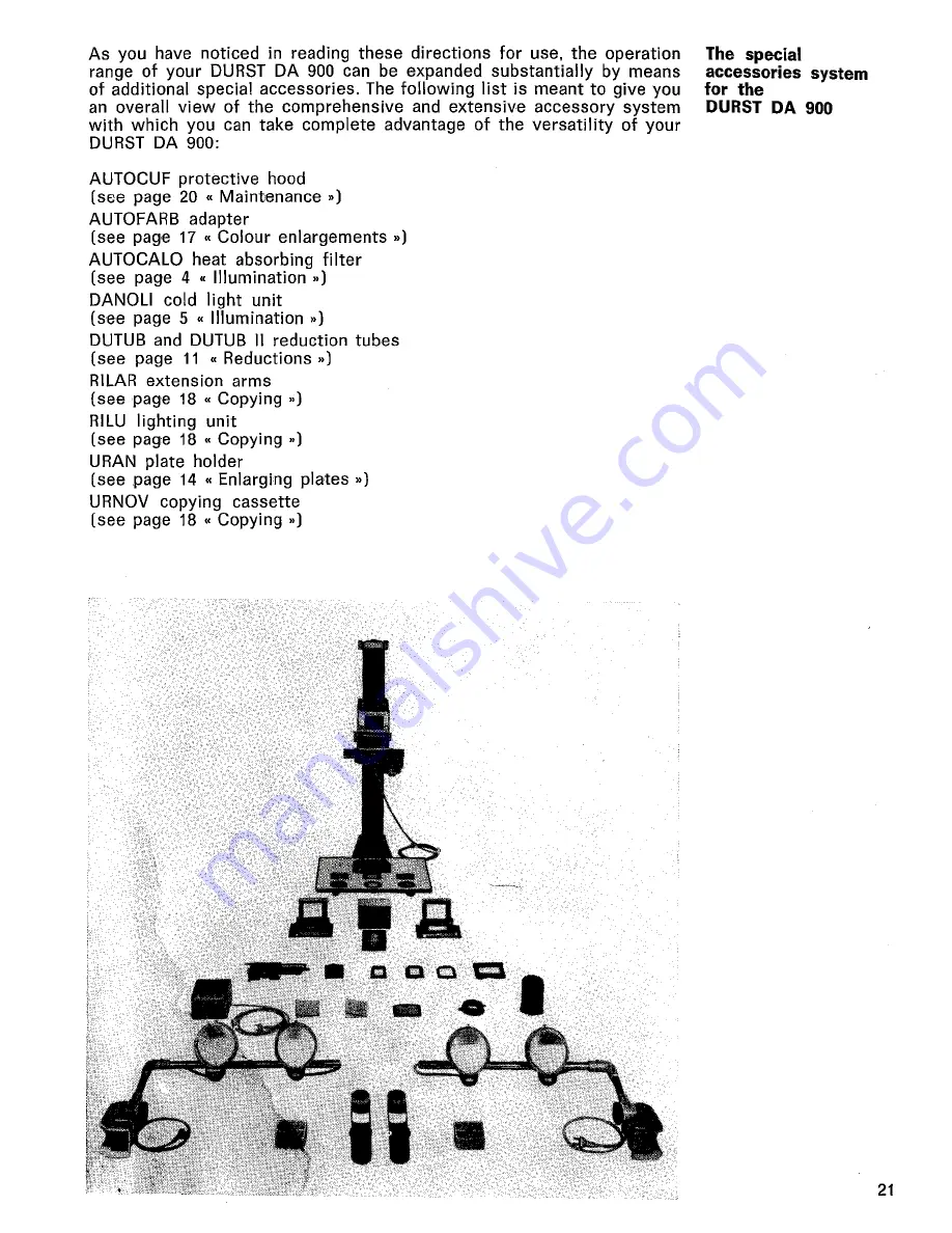 Durst DA-900 Operating Instructions Manual Download Page 23