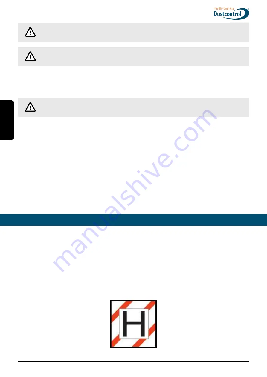 Dustcontrol DC 1800 H Скачать руководство пользователя страница 14