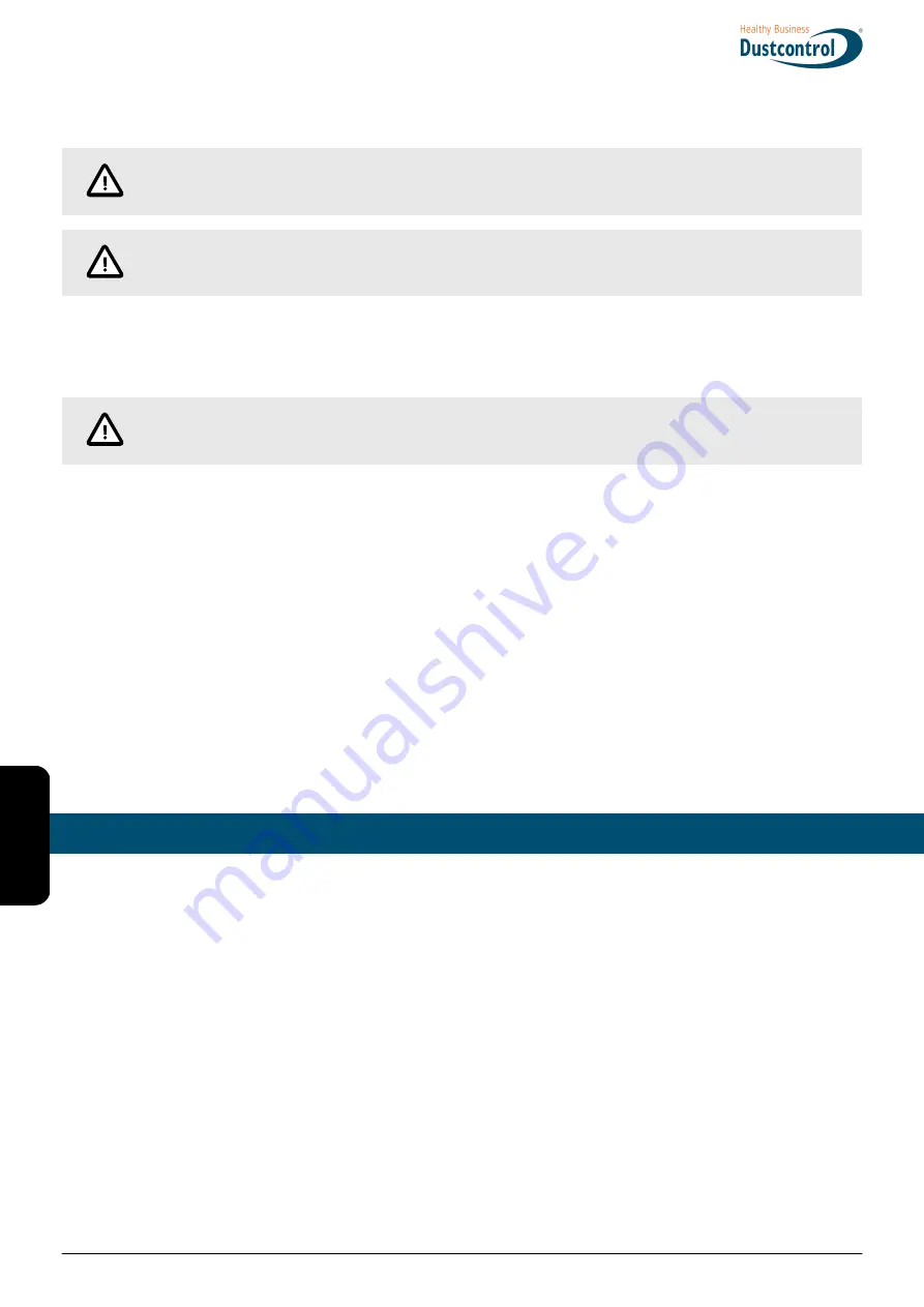 Dustcontrol DC 1800 H Translation Of The Original Instructions Download Page 38