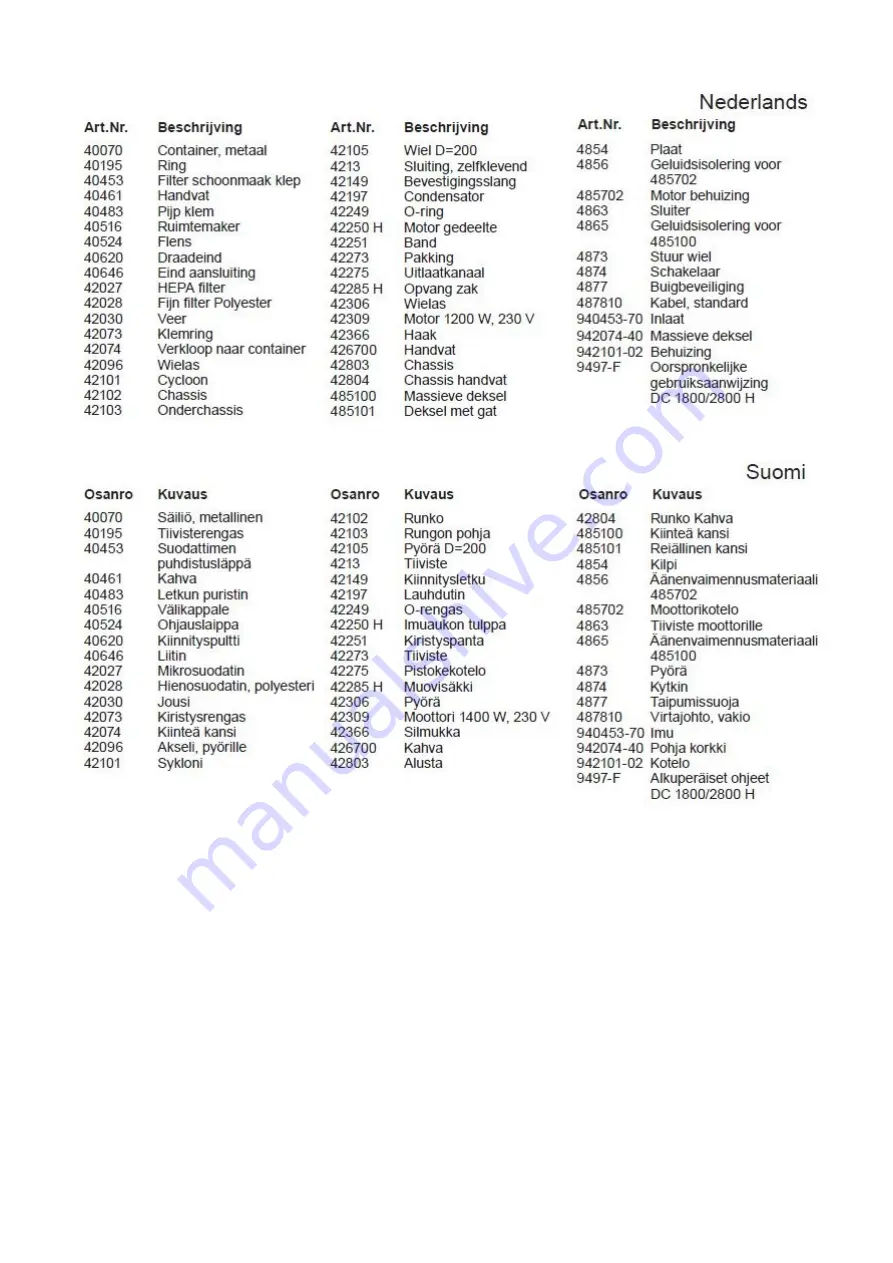 Dustcontrol DC 1800 H Translation Of The Original Instructions Download Page 80